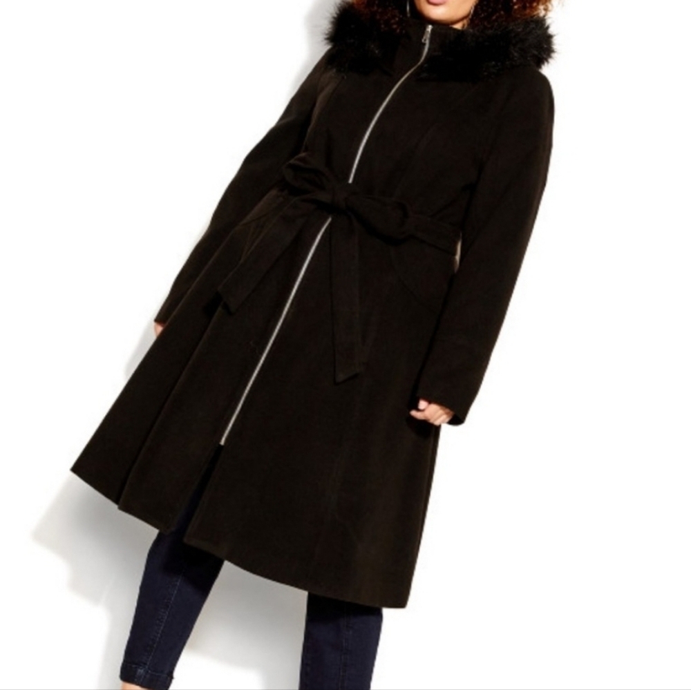 NWT City Chic Coat Miss Mysterious